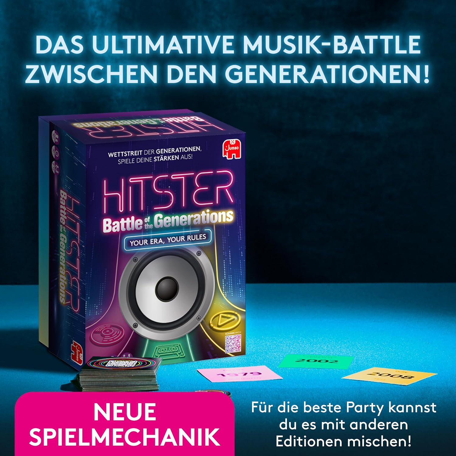 Thumbnail 2 de Hitster Battle of the Generations – Musik‑Party‑Brettspiel mit 420+ Songs