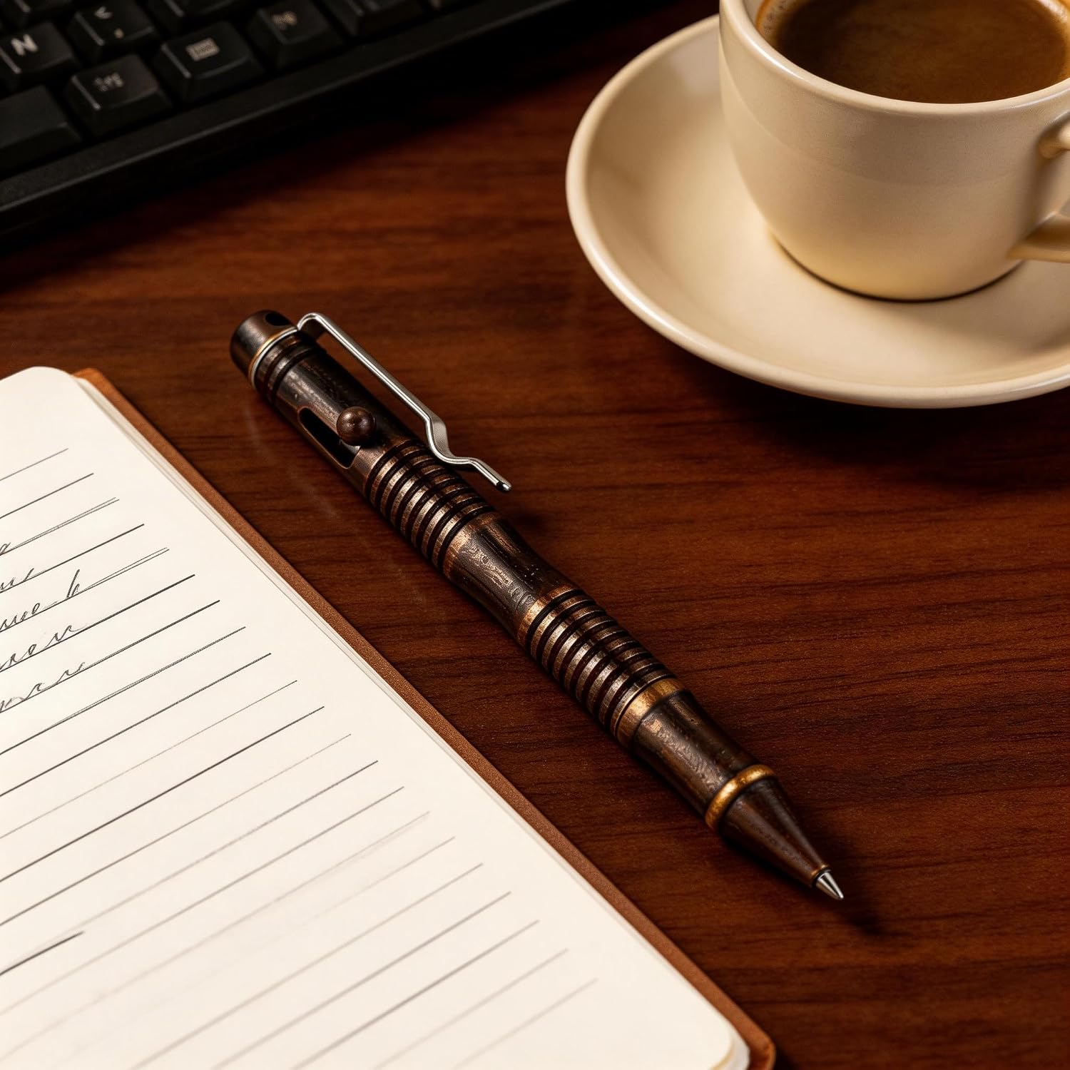 Thumbnail 2 de SMOOTHERPRO Solid Brass Bolt Action Pen (BB202) – heavy duty ballpoint with tremor-friendly bolt action