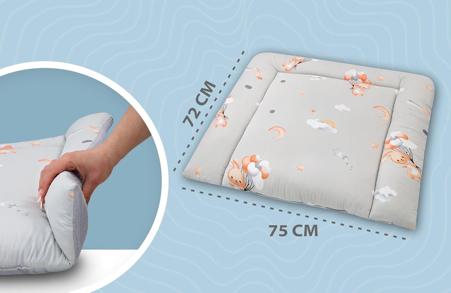 Detalle de Colchon cambiador bebe comoda 75x72 cm