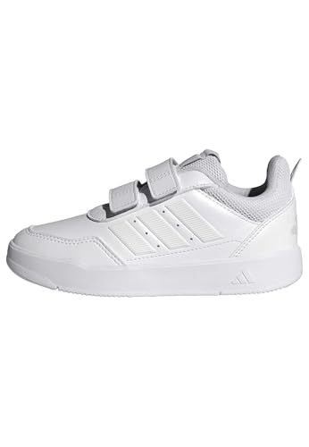 Detalle de adidas Tensaur Sport 3.0 Hook and Loop: zapatillas infantiles blancas con cierre autoadherente