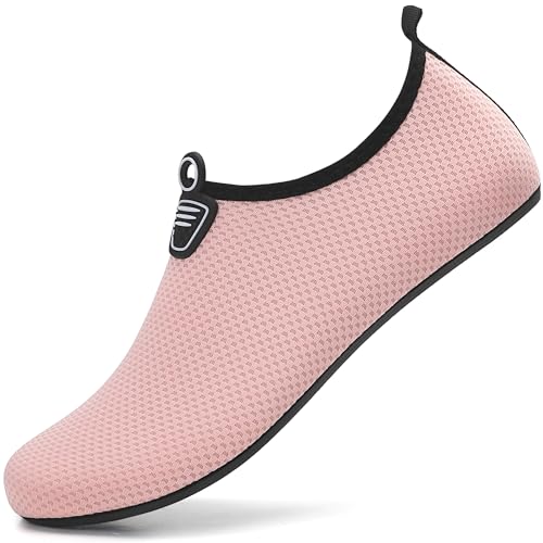 Detalle de Sportvibe Water Shoes Women/Men – Lightweight, Quick-Dry Barefoot Pool Shoes (Pink, UK 6 / EU 39)