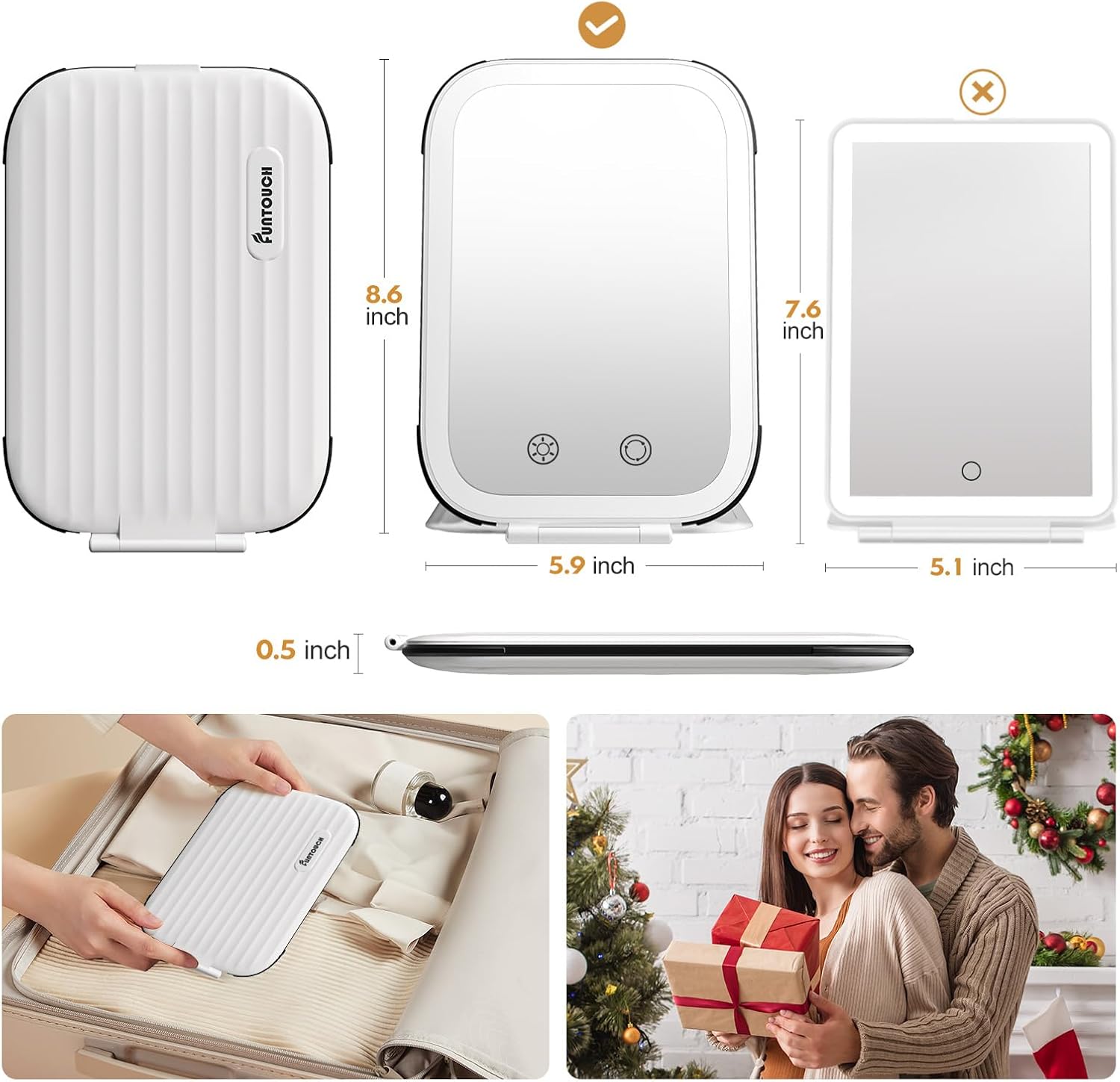 Detalle 1 de FUNTOUCH Travel Makeup Mirror 2000mAh