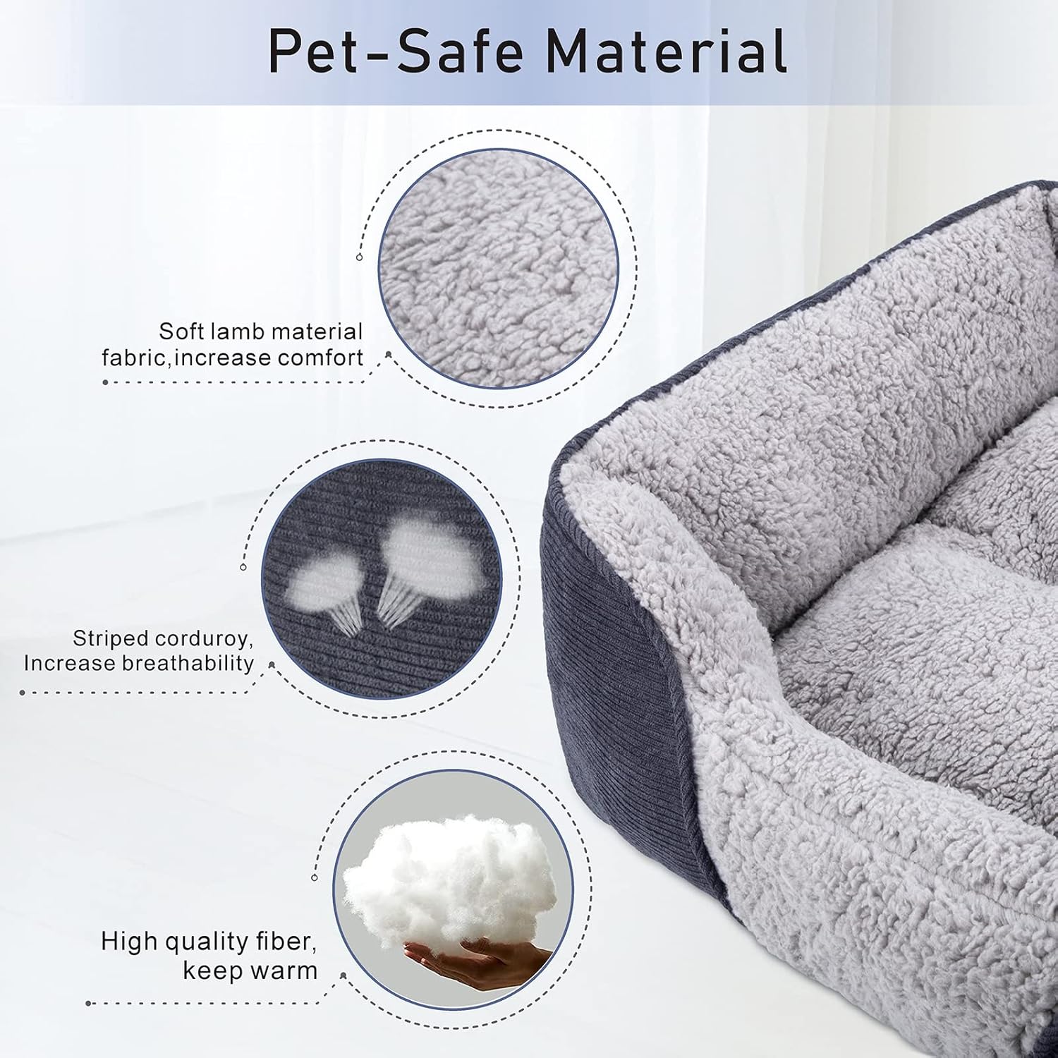Thumbnail 6 de JOEJOY Extra Large Dog Sofa Bed (Waterproof, Washable) – 89x64x23cm