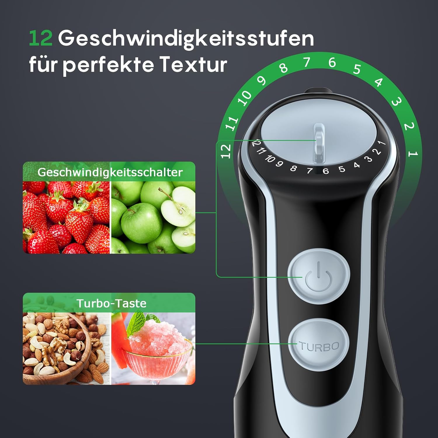Thumbnail 2 de FRESKO Stabmixer Edelstahl 1000W 4-in-1