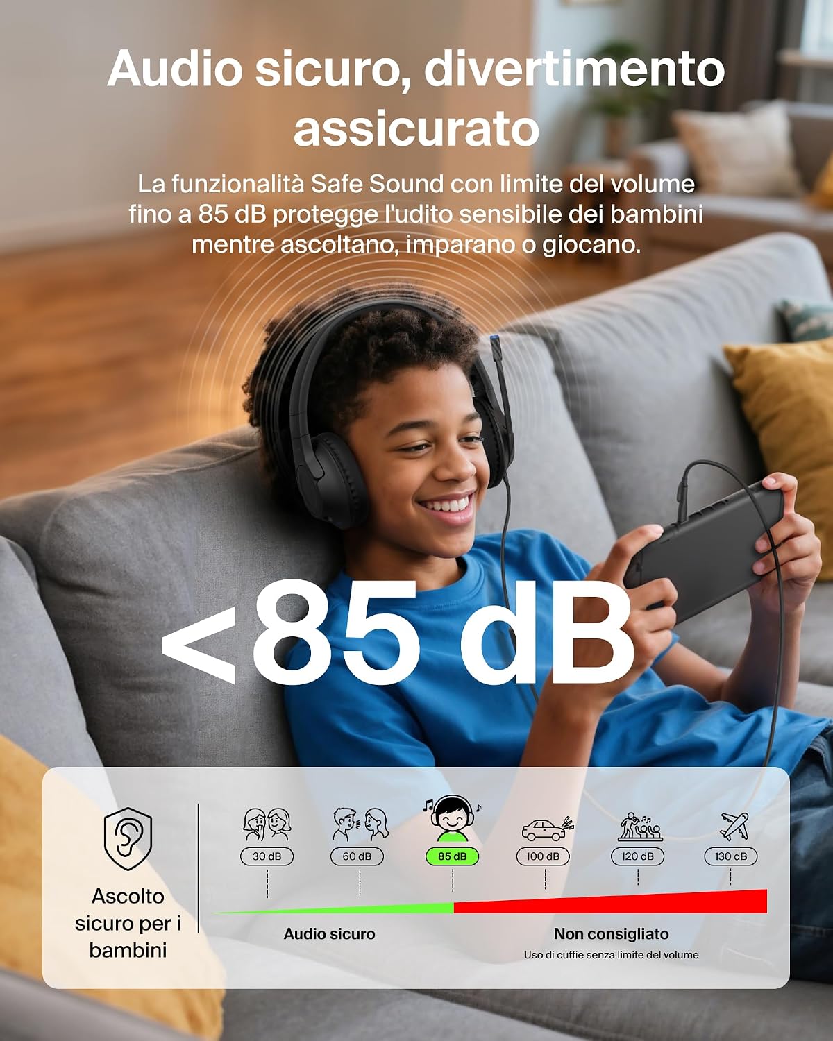 Detalle 1 de Belkin Gaming Inspire Cuffie USB-C