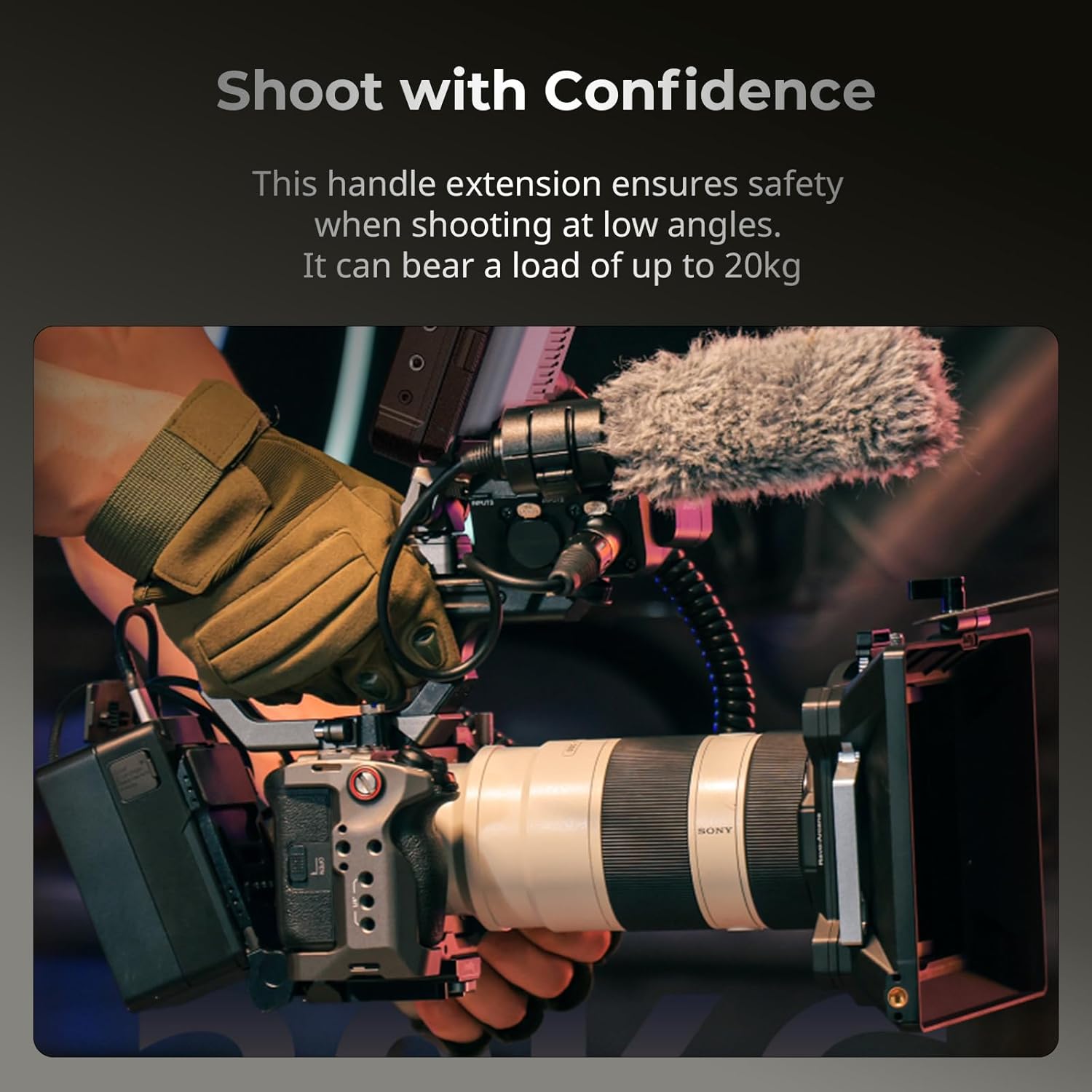 Thumbnail 4 de SmallRig Montageplatten-Verlängerungssatz für Sony FX3/FX30 – XLR-Griff mit HawkLock