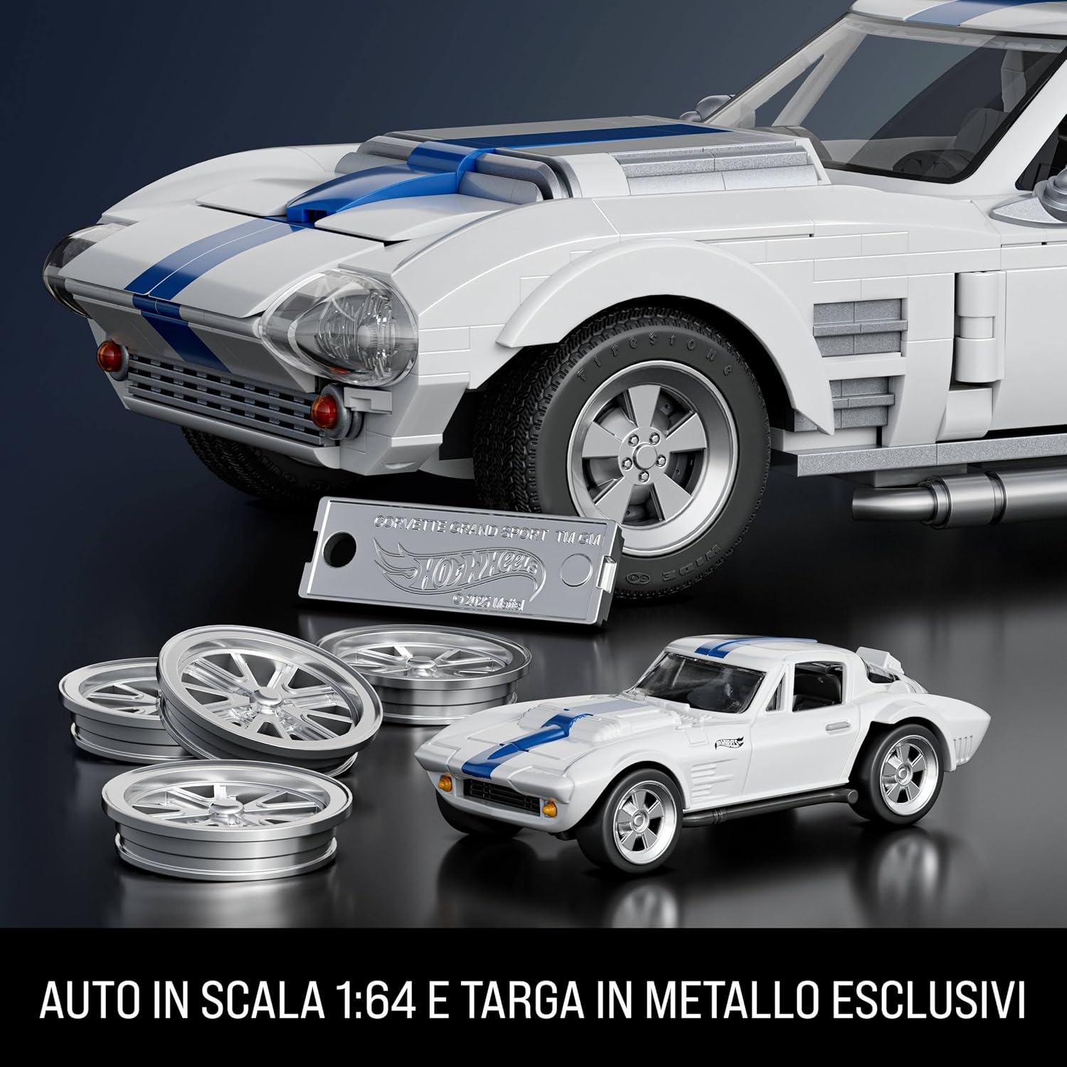 Thumbnail 4 de Mattel Brick Shop JGR31 Corvette Grand Sport 918 pezzi 🧩