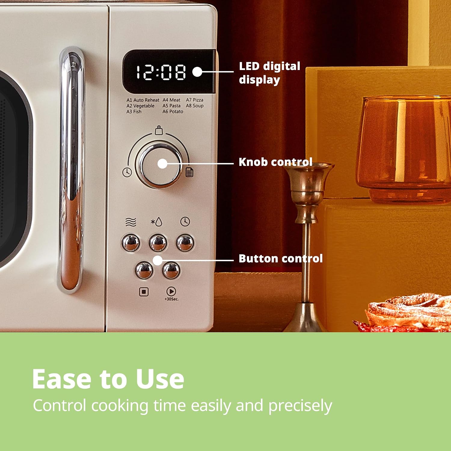 Thumbnail 6 de COMFEE' CM-M202RAF 800W Retro Microwave