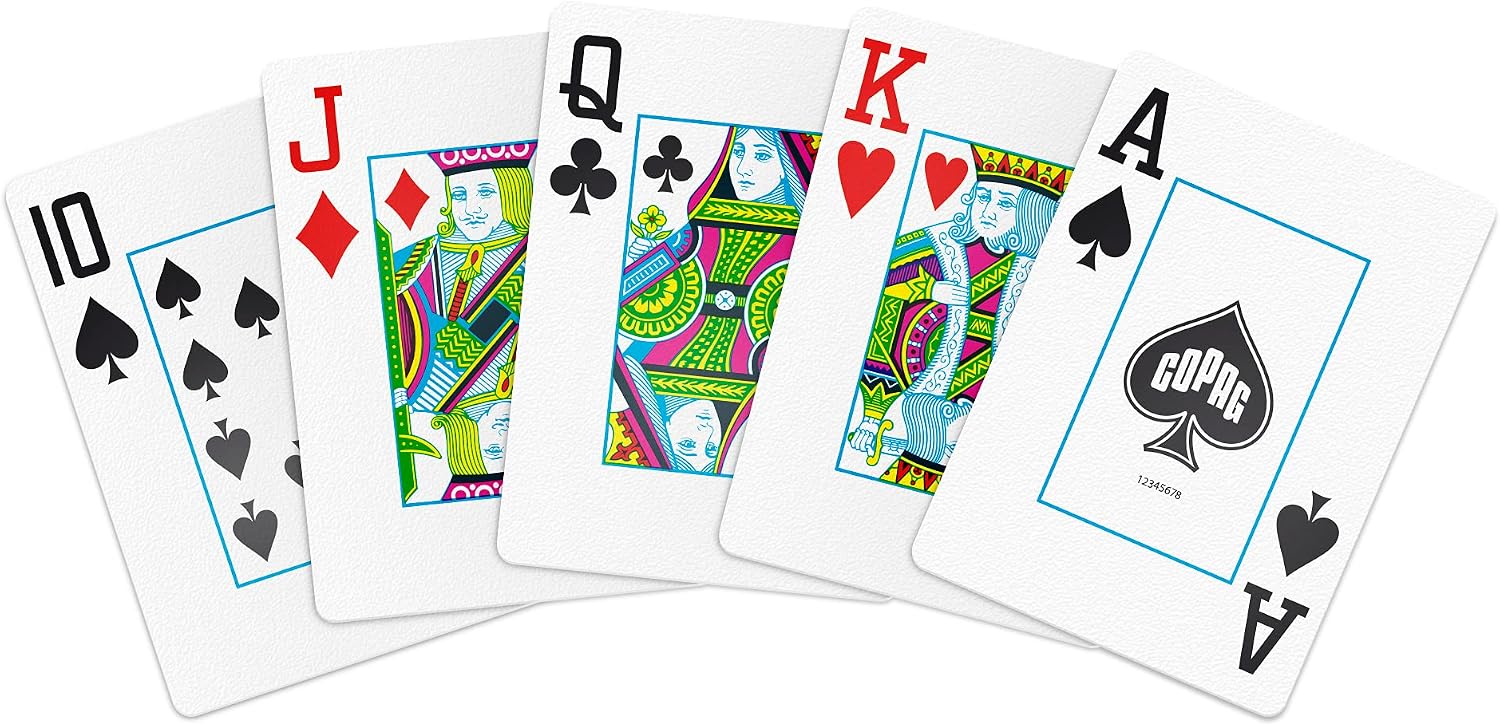 Thumbnail 3 de Copag 1546 Design – Jeu de Cartes à Jouer 100% Plastique, Taille Poker Jumbo Index (Rouge/Bleu) — 1 lot