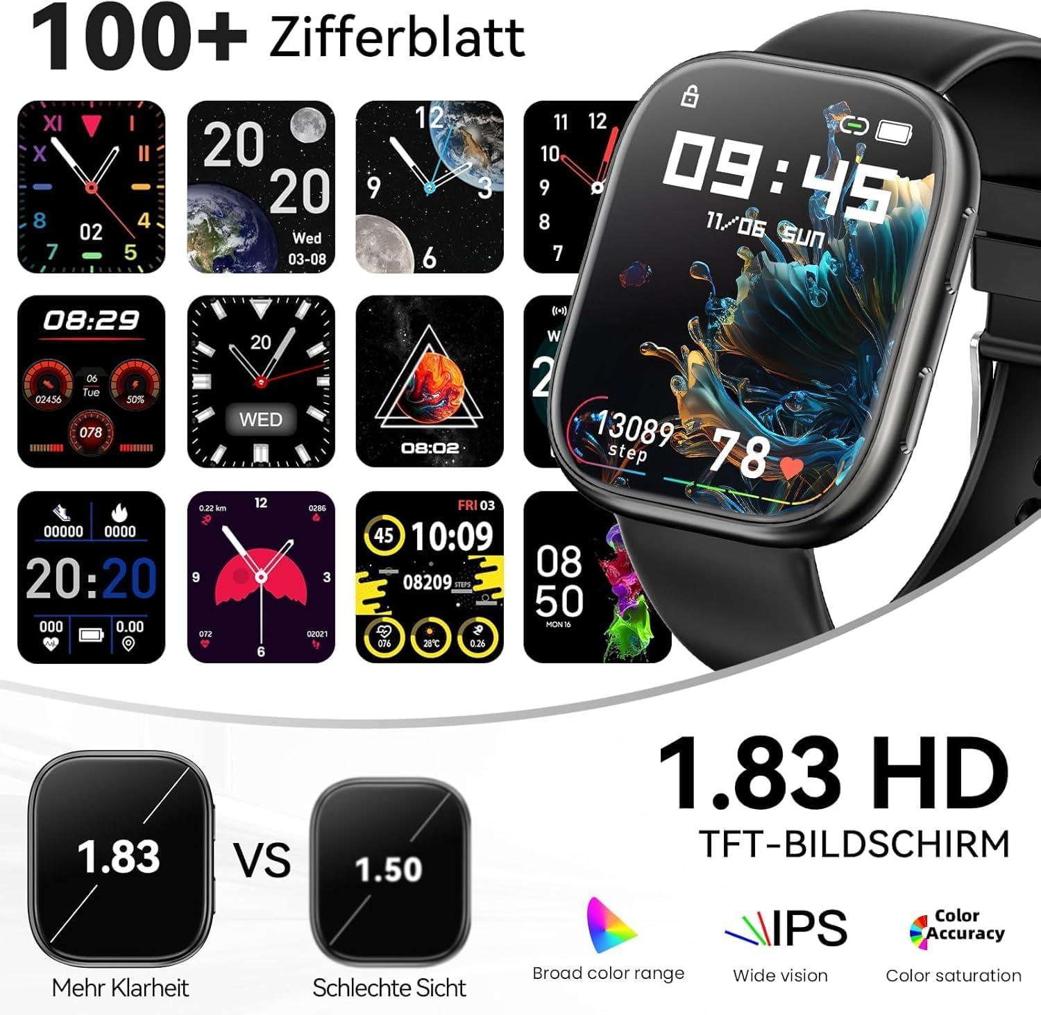 Thumbnail 1 de Mingtawn montre connectée 1.83''