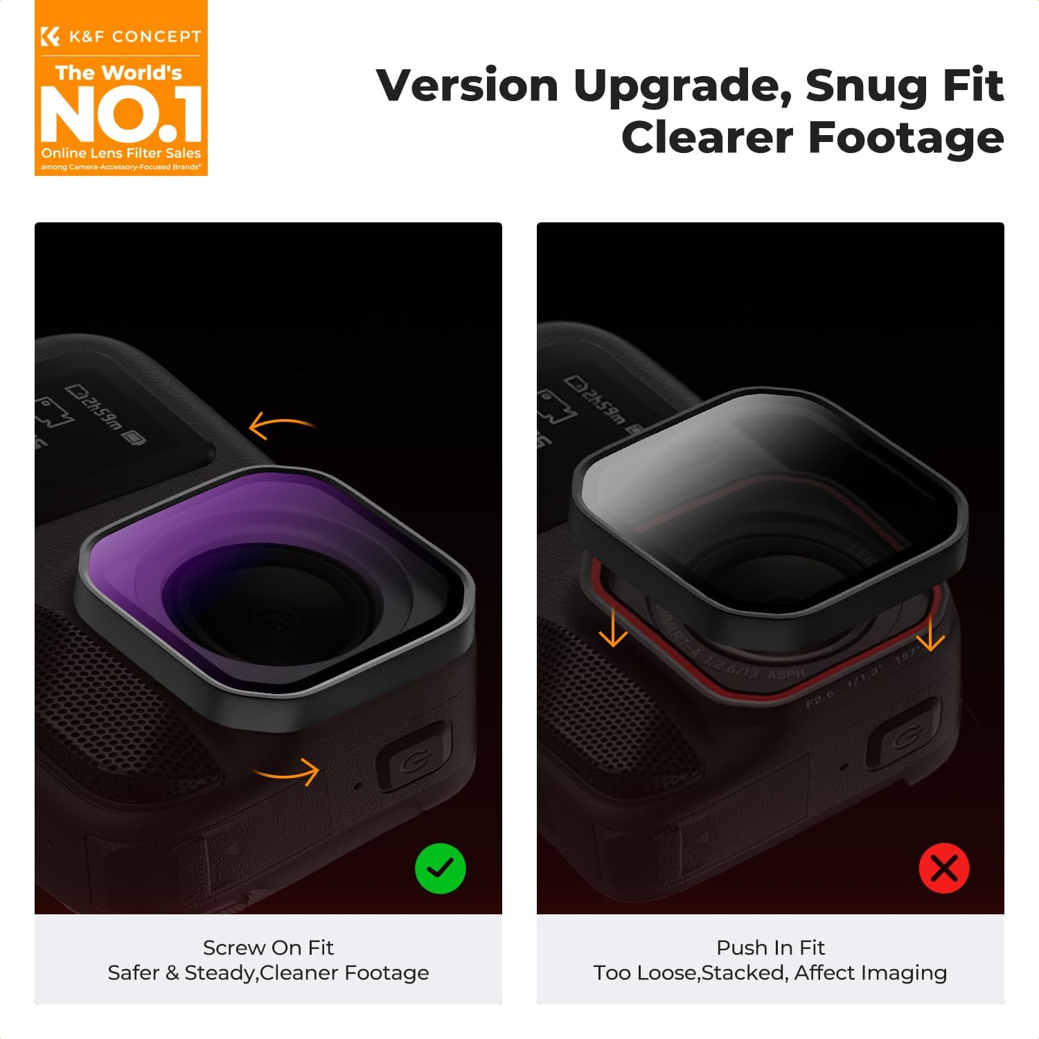 Thumbnail 1 de K&F Concept 6-Pack Enhanced ND PL Filters for Insta360 Ace Pro 2