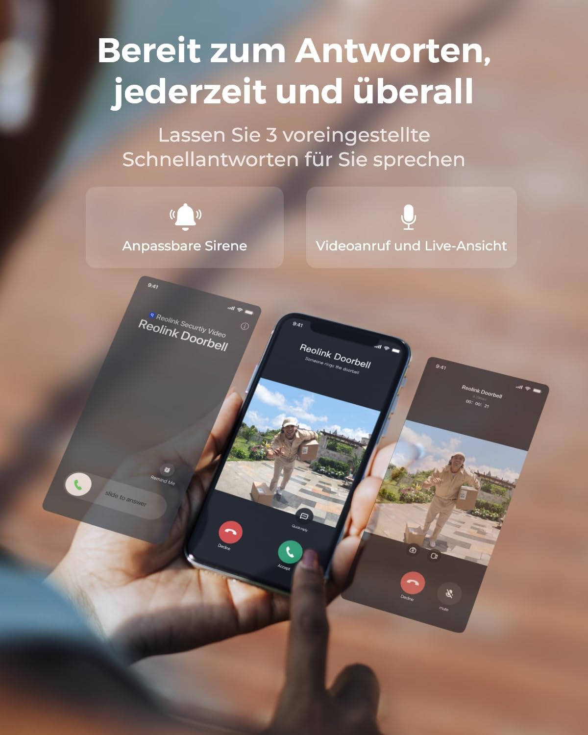 Detalle 2 de Reolink Video Doorbell 2K Akku Türklingel