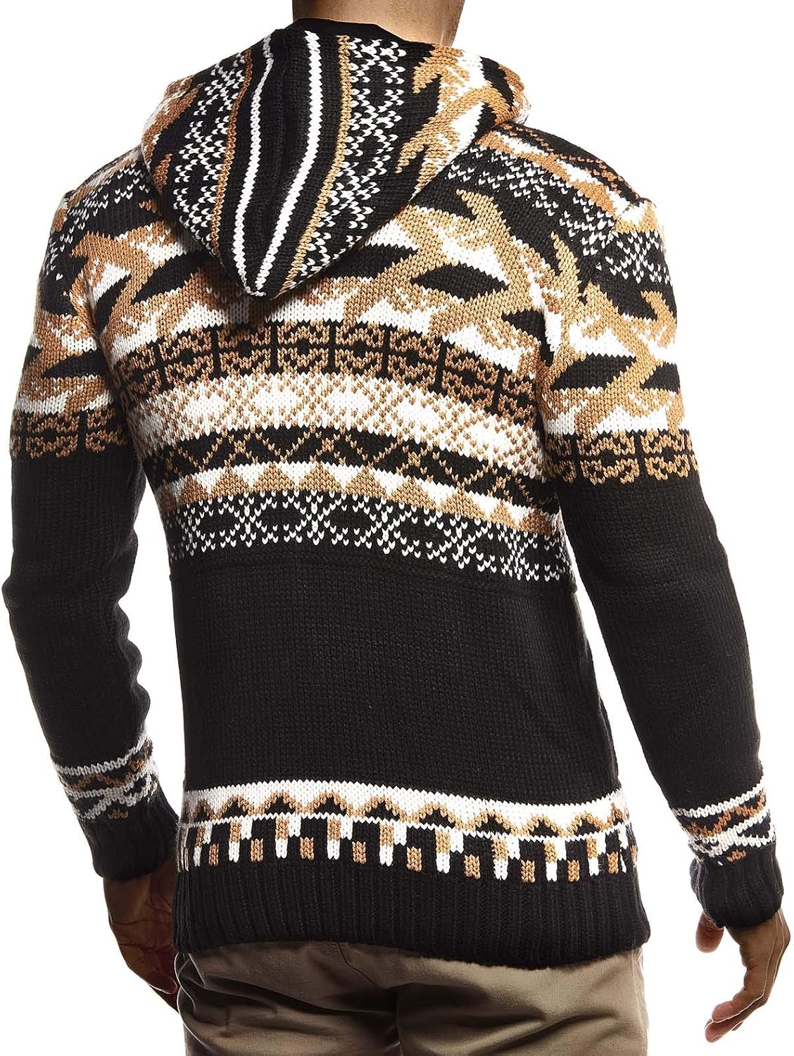 Thumbnail 3 de Leif Nelson Giacca Uomo in Maglia con Cappuccio LN-20756