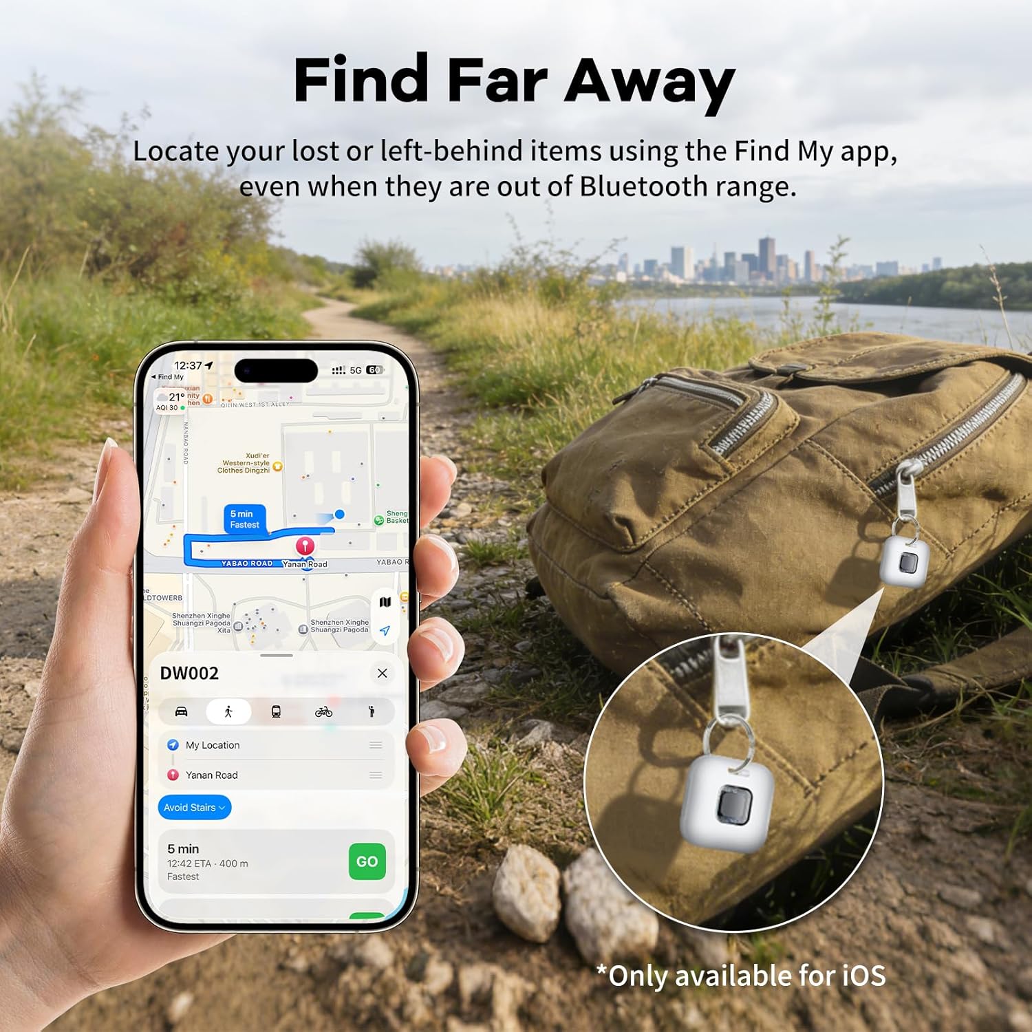 Thumbnail 4 de 2026 Upgrade Air Tracker Tags-4 Pack (White) – DW002 Dual-System Tracker Tag