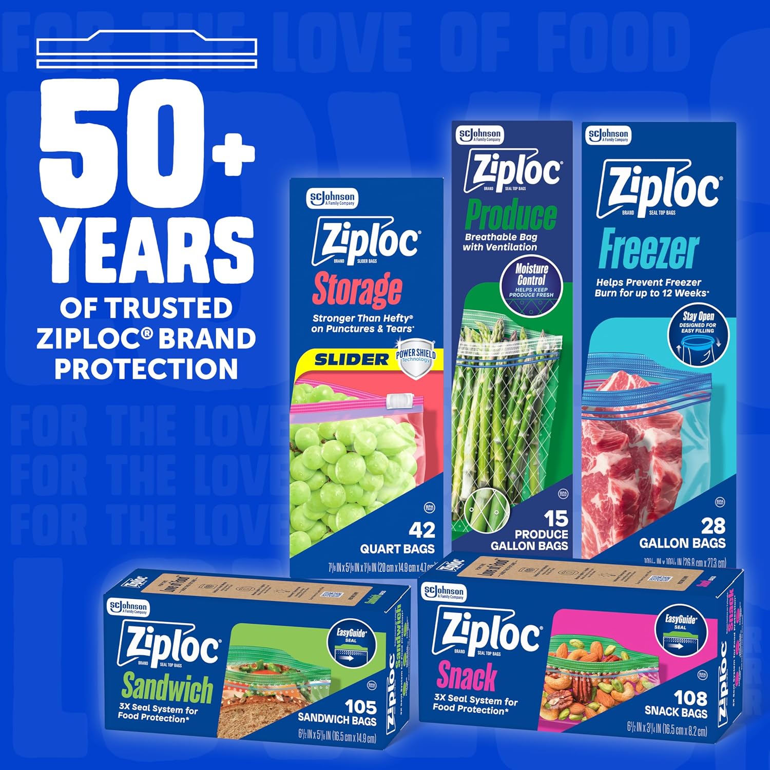 Thumbnail 6 de Ziploc Gallon Freezer Bags – 66 Count