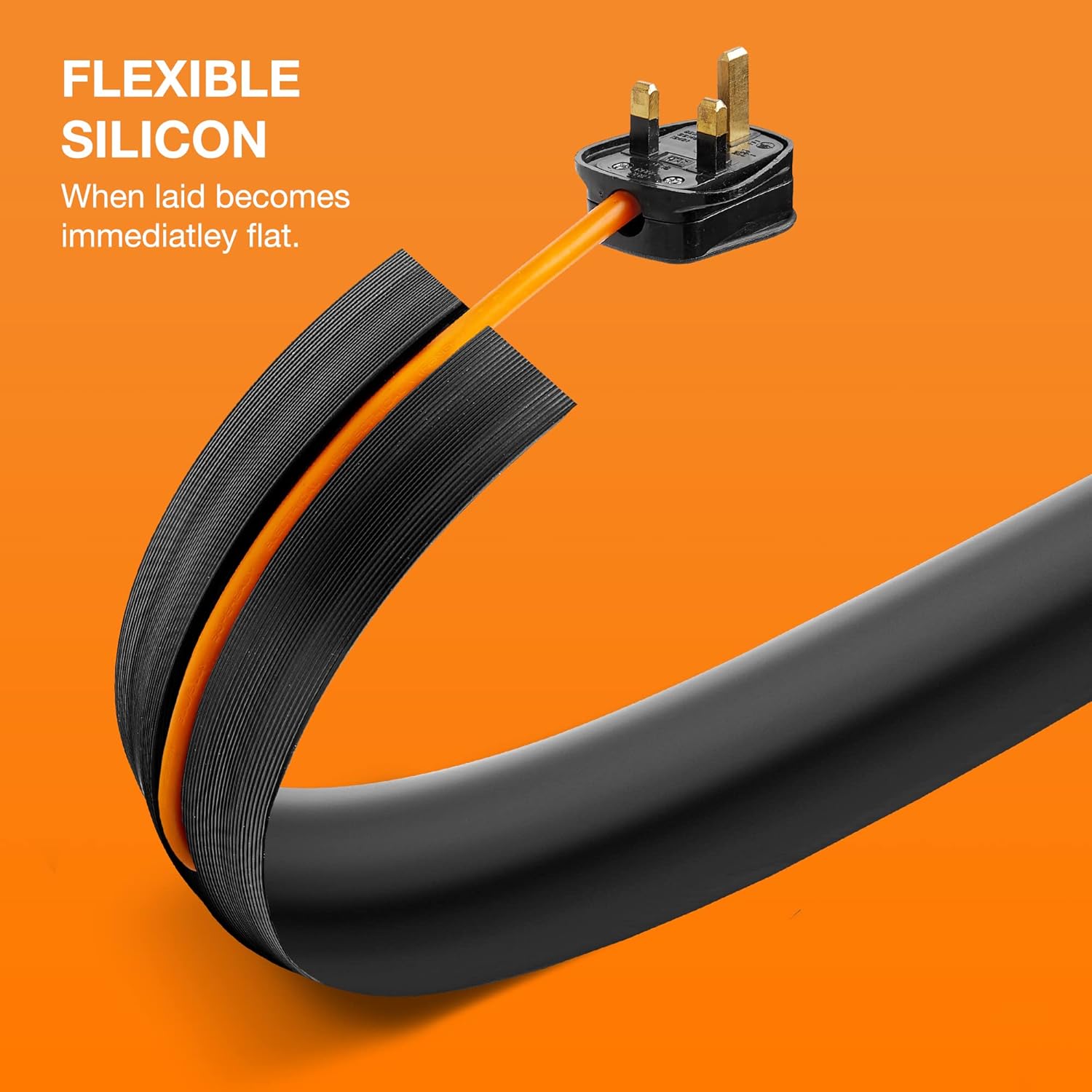 Thumbnail 4 de Deeba UK Medium Duty Floor Cable Cover Protector with Non-Slip Base & Cable Ties (4m)