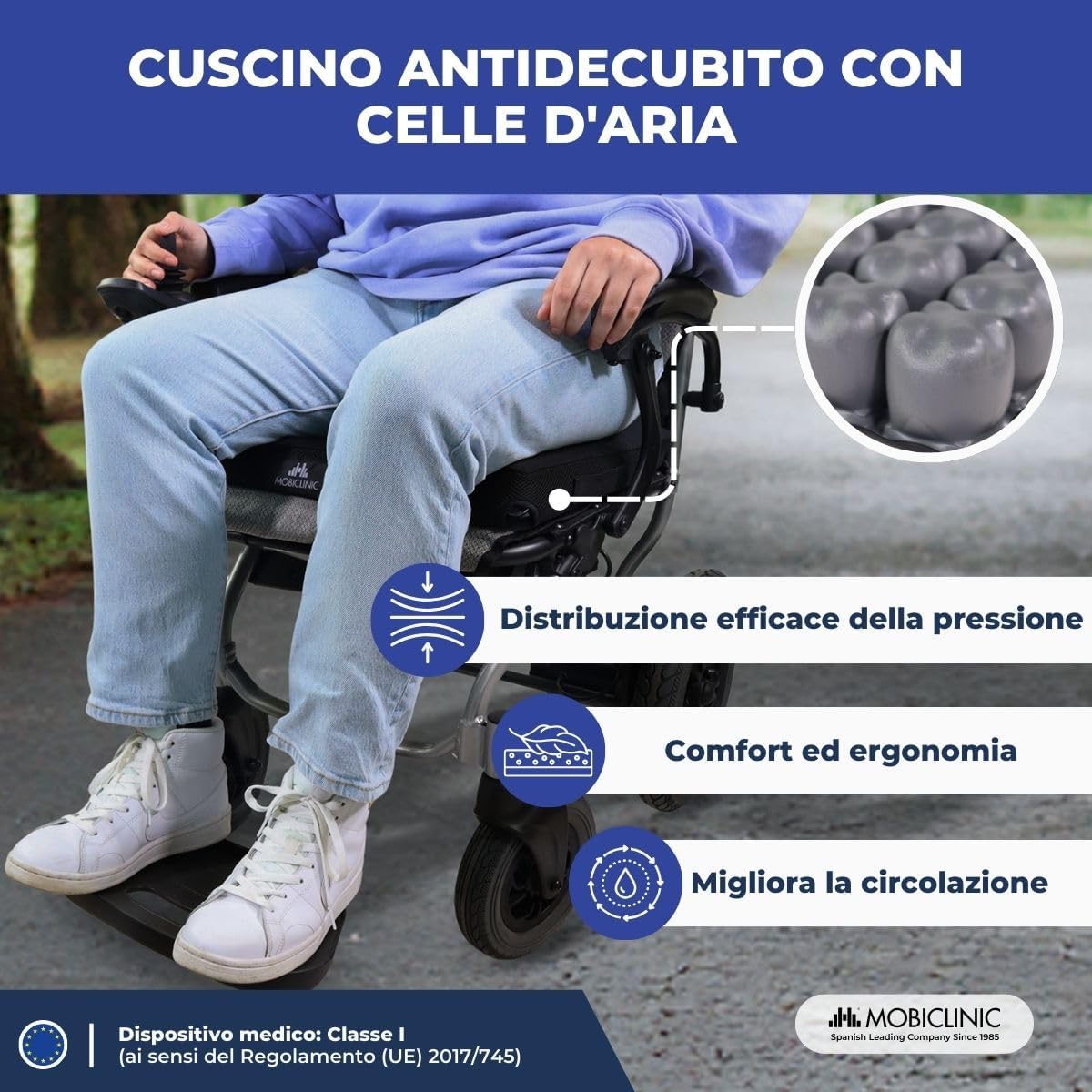 Detalle 1 de Mobiclinic Q-AIR Cuscino d'Aria 40x40x6 cm