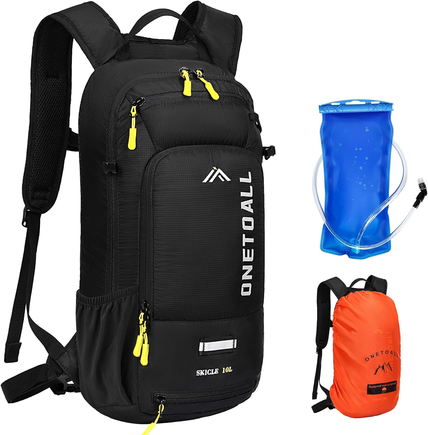 LOCAL LION Sac à Dos de Vélo 10L avec poche à eau 2L et housse de pluie