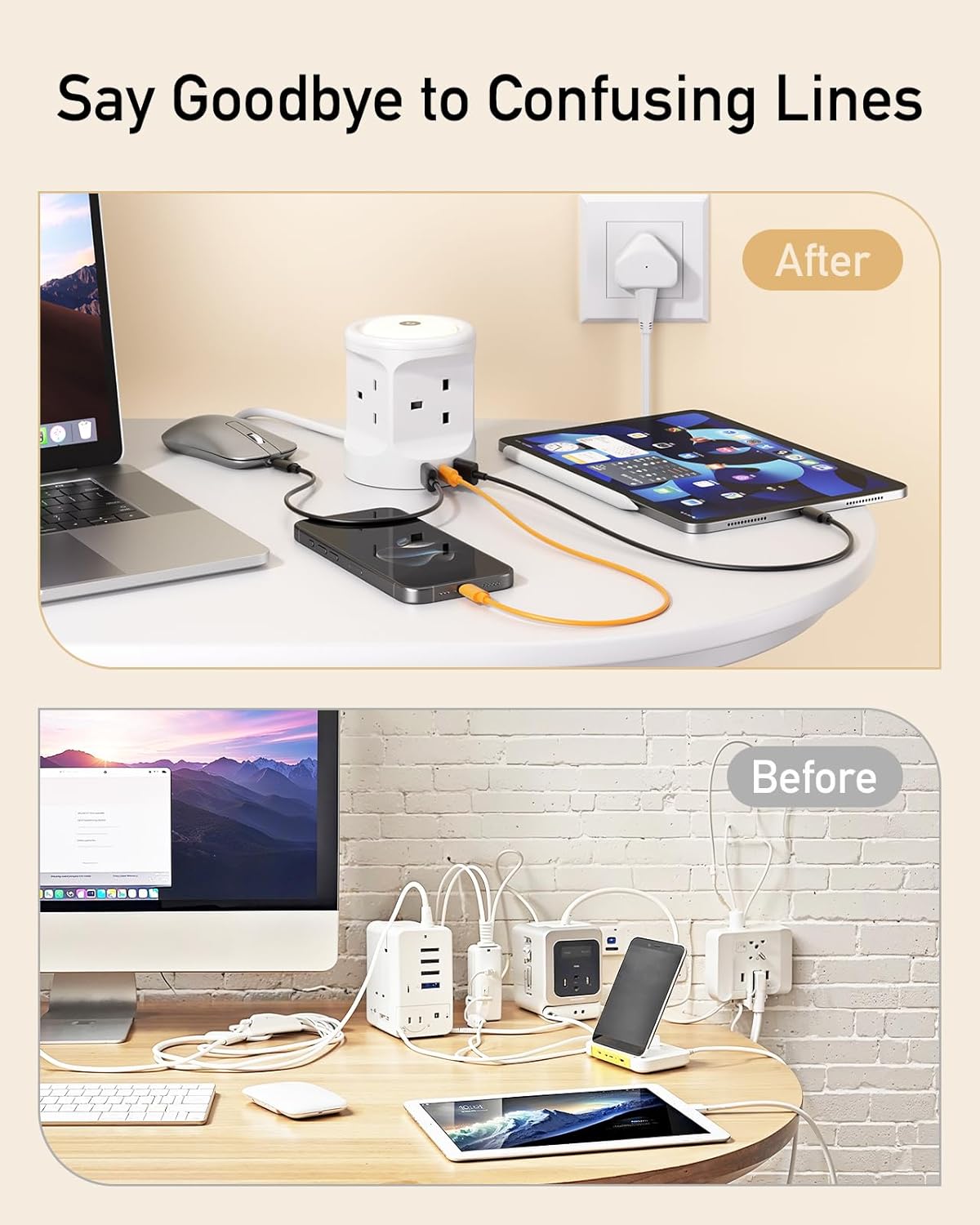 Thumbnail 6 de Extension Lead with USB Slots and Night Light 4 Way 2M