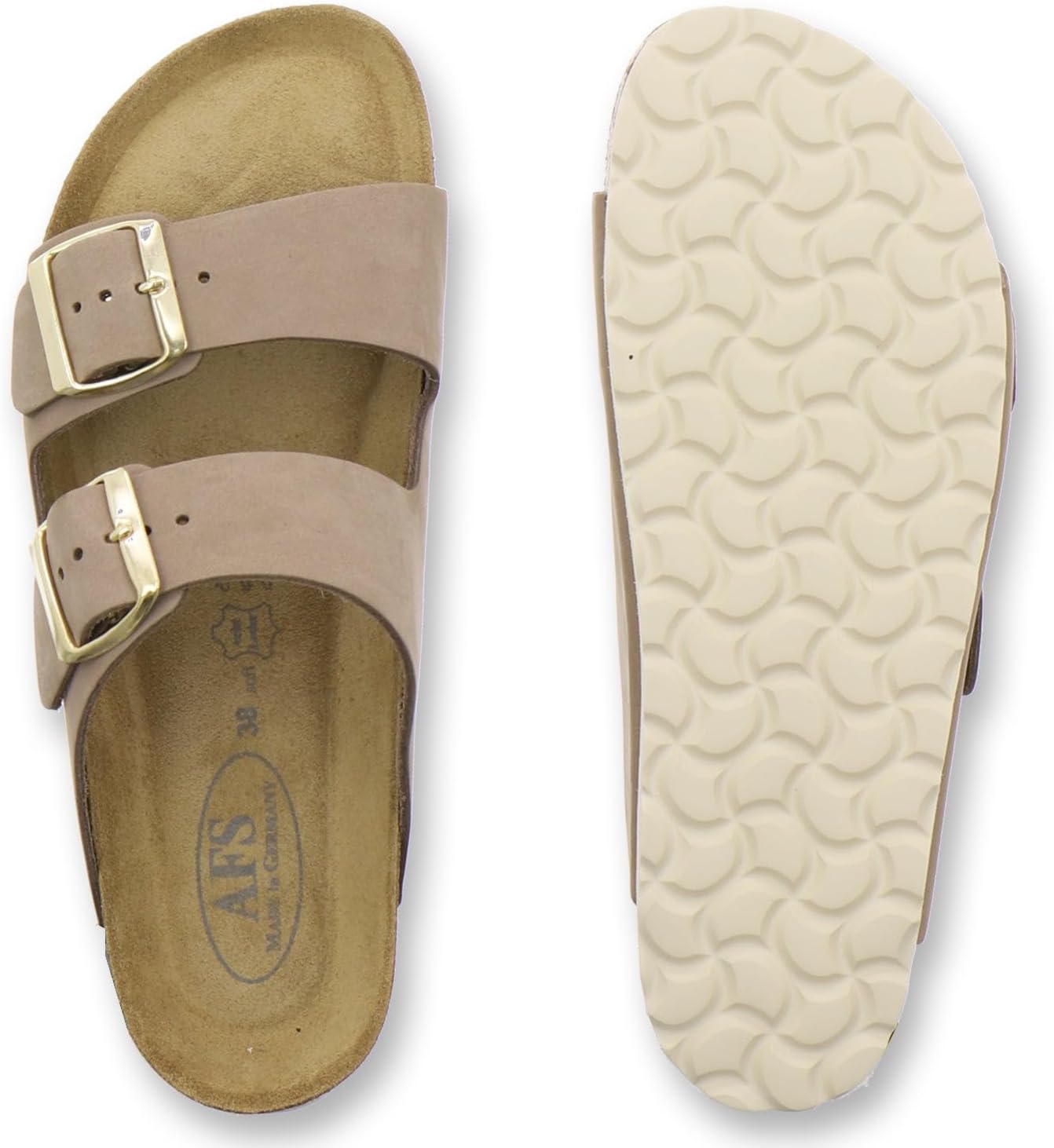 Detalle 2 de AFS-Schuhe 2100 Damen-Pantoletten aus echtem Leder – Made in Germany