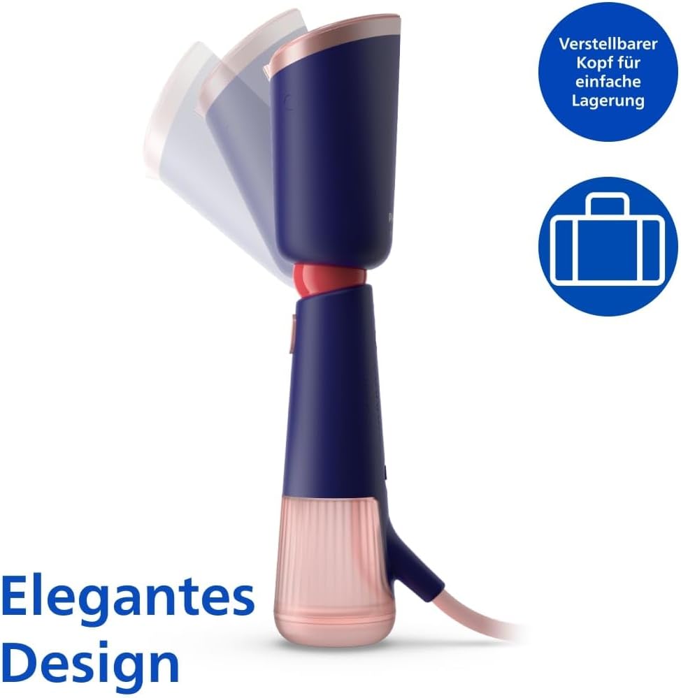 Detalle de PHILIPS Stiratore a Vapore Portatile Serie 5000 SHT5030/20: potenza, precisione e portabilità per vestiti impeccabili