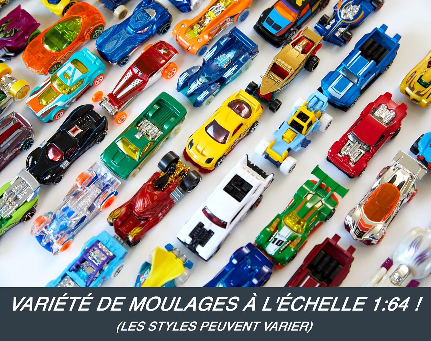 Thumbnail 5 de Hot Wheels Coffret 50 véhicules – coffret aléatoire, miniatures détaillées et boîte rangement