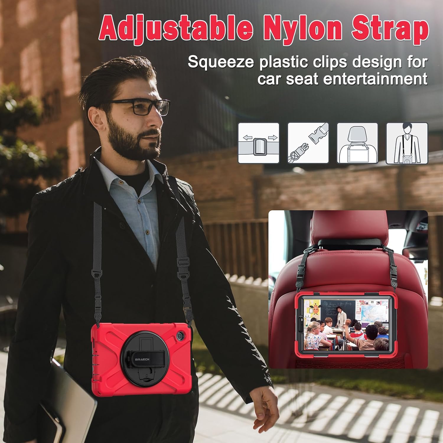 Detalle 1 de BRAECN Galaxy Tab A9, coque 3 couches
