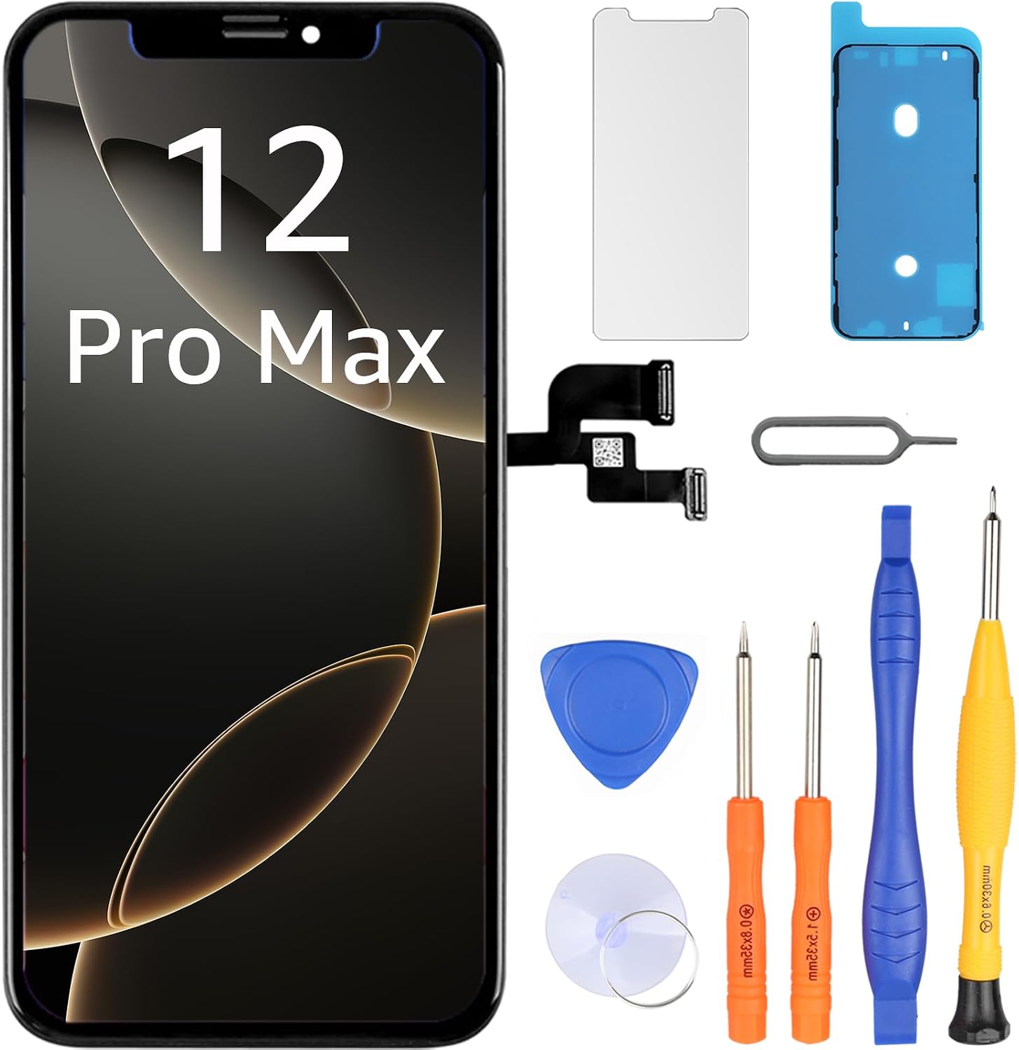 Detalle de LL TRADER iPhone 12 Pro Max 6.7" LCD Retina FHD Screen Replacement with Tools (Truetone programmable)