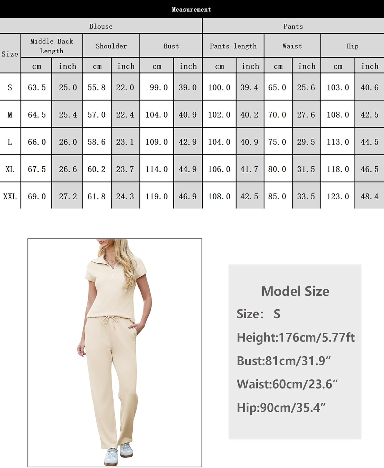 Thumbnail 5 de Ensemble sport femme Aottori (2 pièces) : survêtement léger zip et poches pour fitness, yoga et jogging