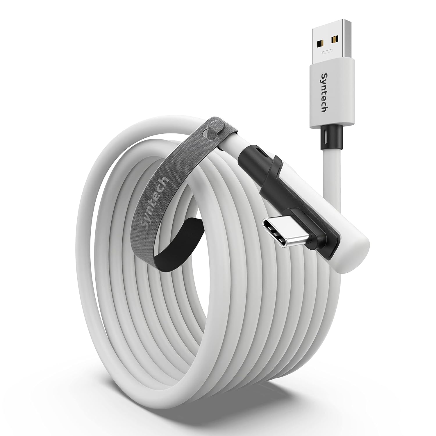 Detalle de Syntech Link Cable 5m — USB 3.0 to USB-C VR Link for Quest 3/2, Pico 4 & SteamVR