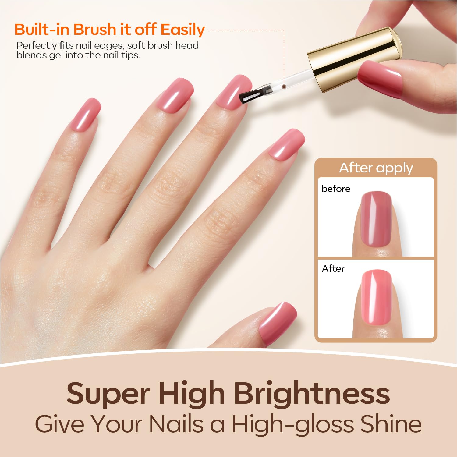 Thumbnail 6 de Modelones Base Coat & Top Coat UV Nagellack Set – 2 × 15 ml No Wipe Unter- & Überlack