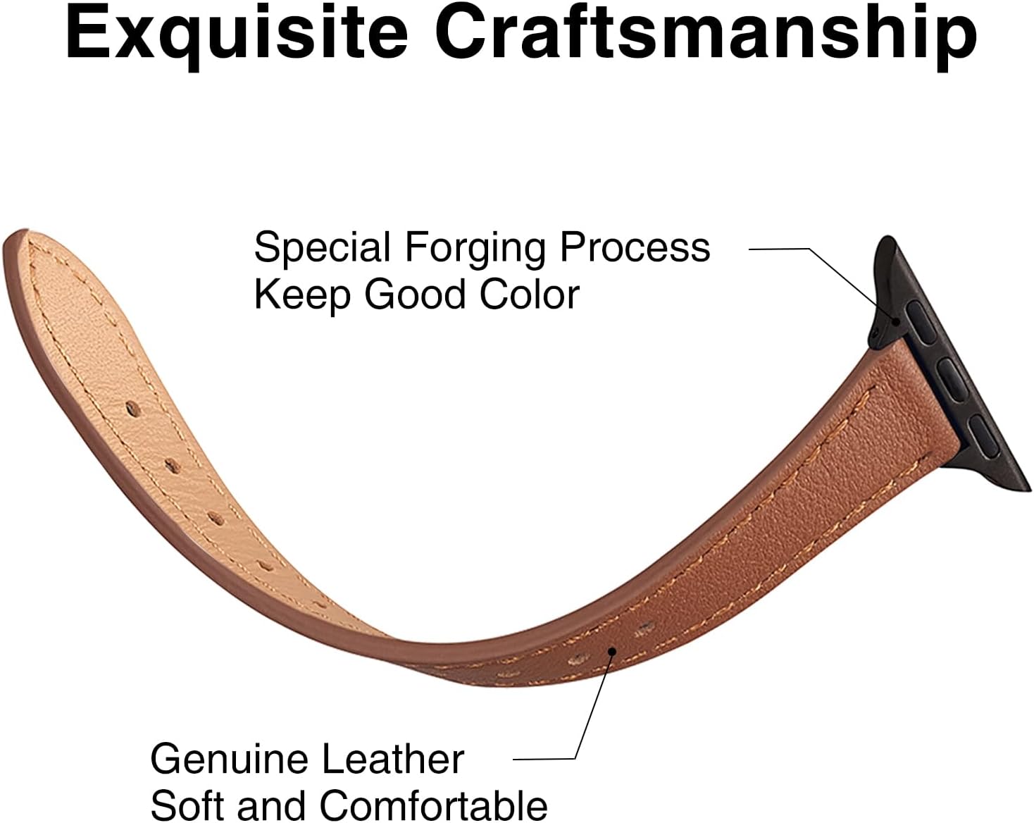 Thumbnail 3 de SUNFWR Leather Strap for Apple Watch 44mm