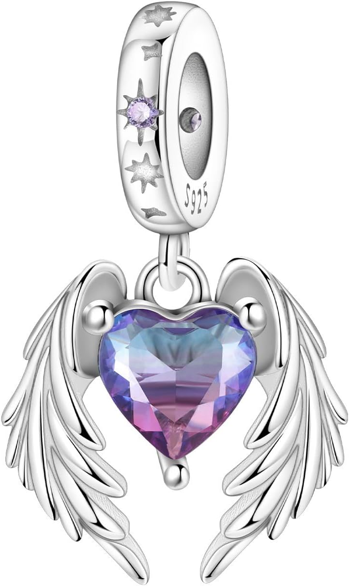 Detalle de PANPOKI Family Herz Charm 925 Sterling Silber – Nurse, Mutter-Tochter, Schwester, Kleiner Junge, Kleines Mädchen für Charm Armbänder