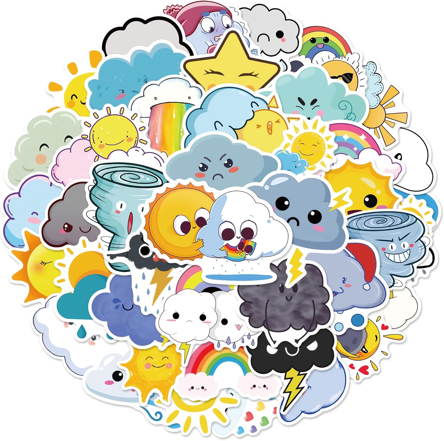 Thumbnail 4 de Weather Stickers Vinyl Sticker Pack, 50 Pieces