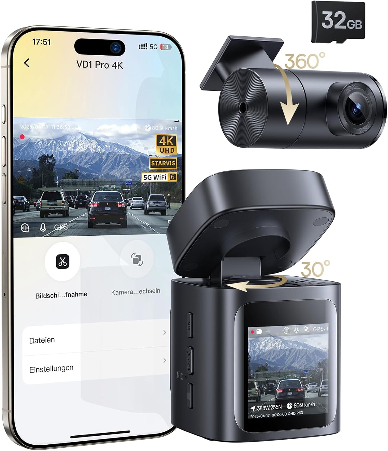 Detalle de Baseus VD1 Pro Dashcam 4K