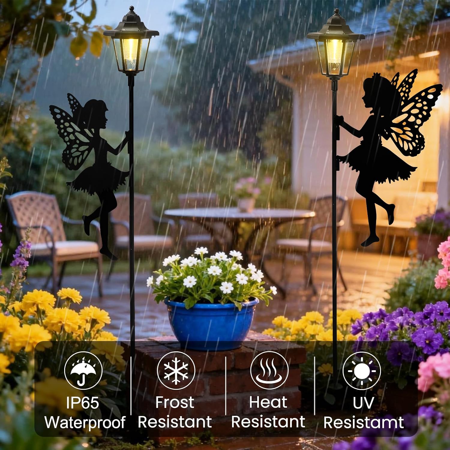 Thumbnail 3 de ZKLiLi 2pcs Fairy Solar Garden Light – Warm, Weatherproof Outdoor Lanterns