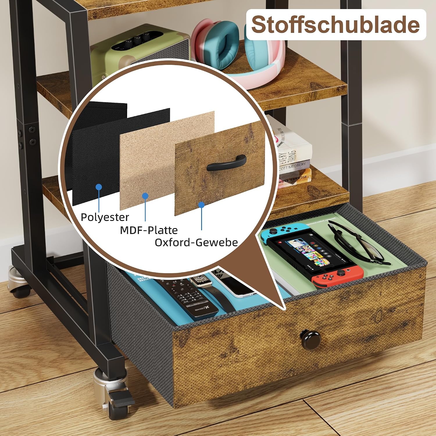 Thumbnail 4 de OYRREU TV Ständer Rollbar für 32–55 Zoll