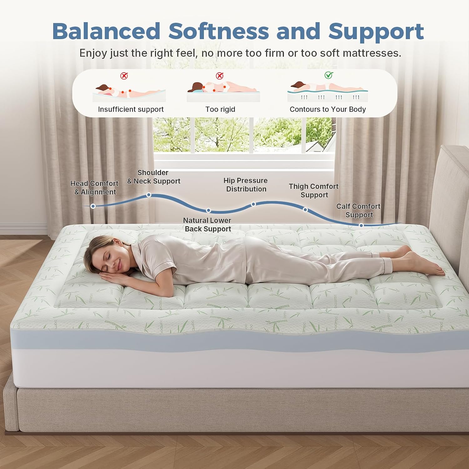 Detalle de DUMOS Mattress Topper, 3-Inch