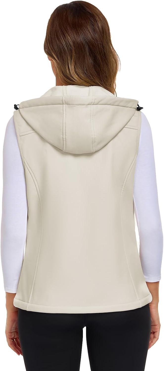 Detalle 2 de RITOSTA Women's Softshell Gilets: Lightweight, Waterproof, Fleece-Lined Hooded Vest