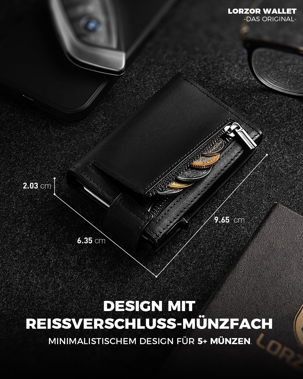 Thumbnail 4 de LORZOR AirTag Wallet Slim für 10 Karten