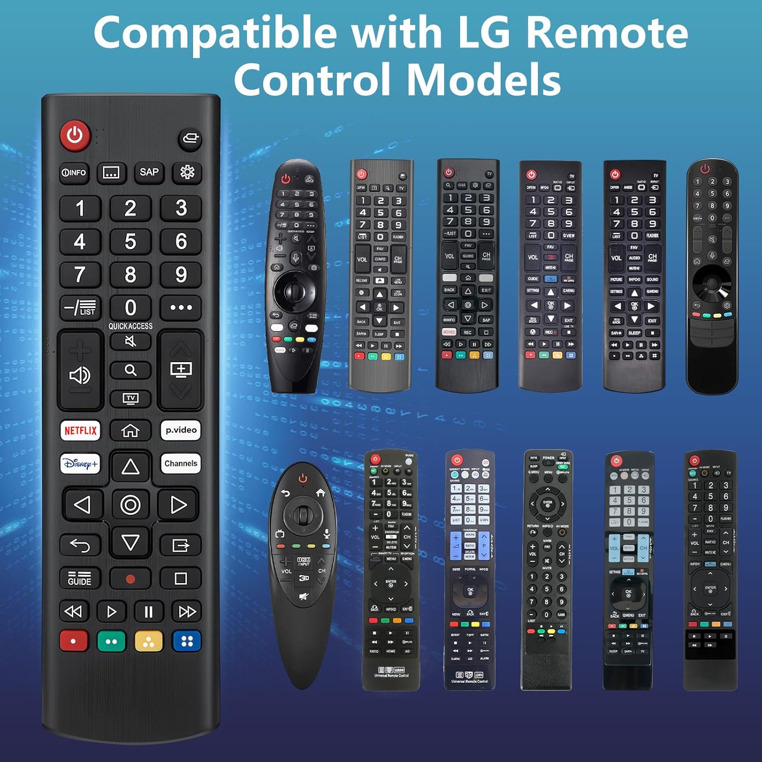 Detalle de Universal for LG Smart TV Remote Replacement Pack of 2