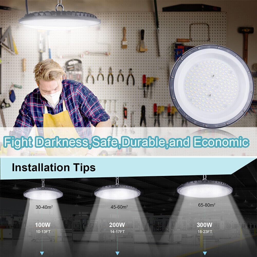 Thumbnail 2 de JBdusn BJ-UFO 100W UFO LED High Bay Light, 10,000 Lumens, IP65