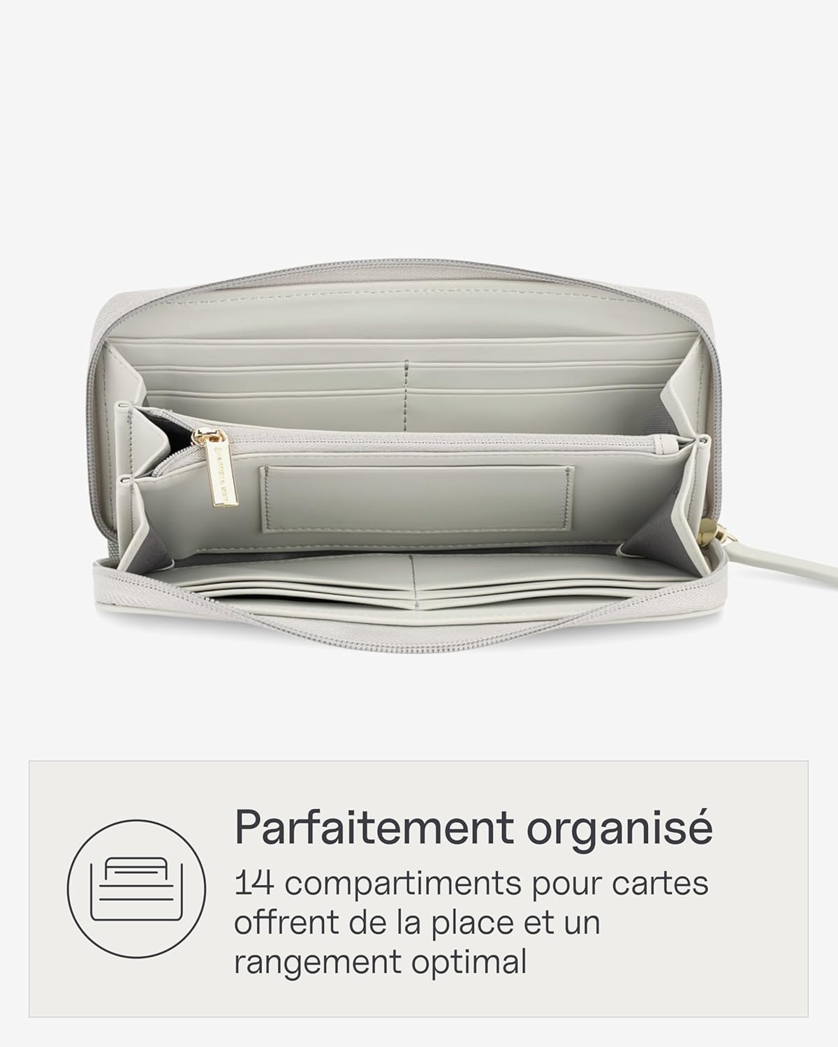 Detalle de Kapten & Son Bergen Pro Wallet L Muted Sage — l'équilibre entre style et organisation