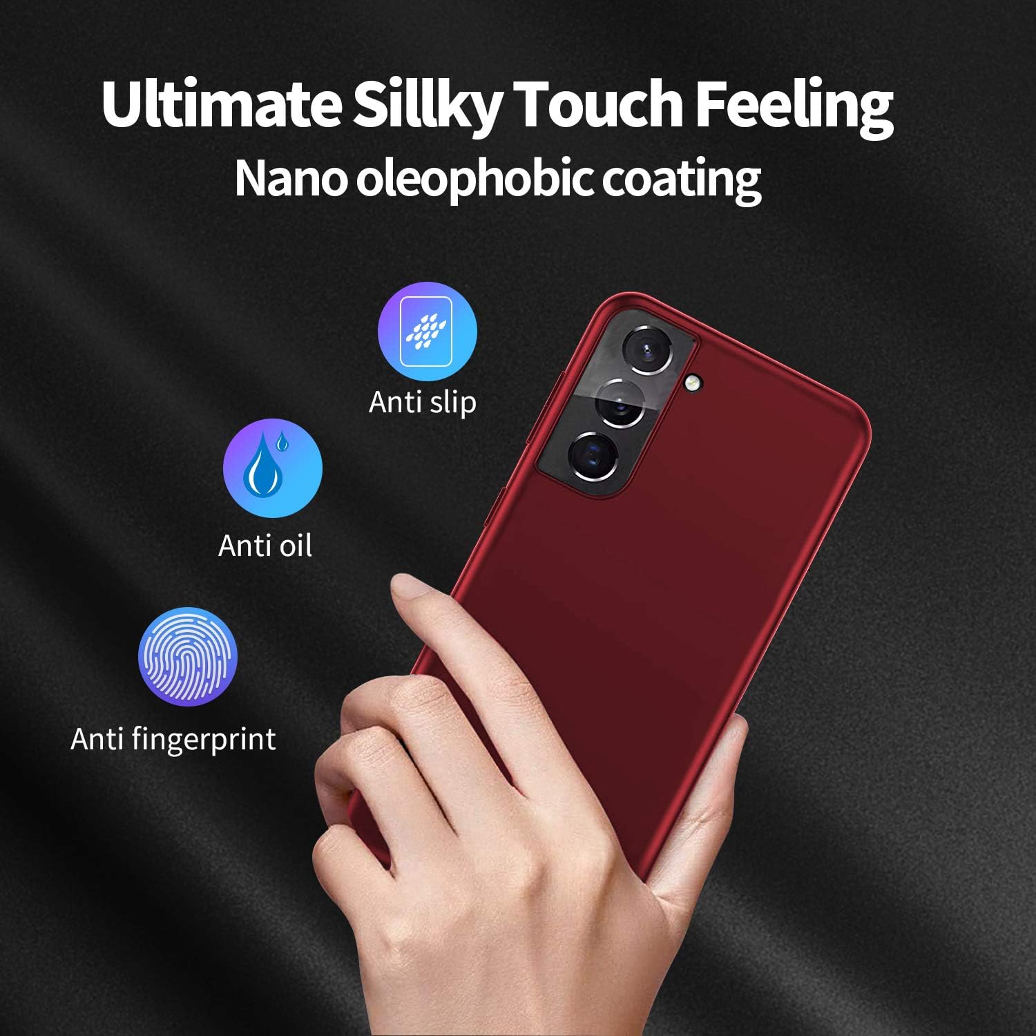 Detalle de Hülle kompatibel mit Samsung Galaxy S22 Plus 6.6" – Ultra Dünn, matte Oberfläche, Kamera- und Kratzschutz
