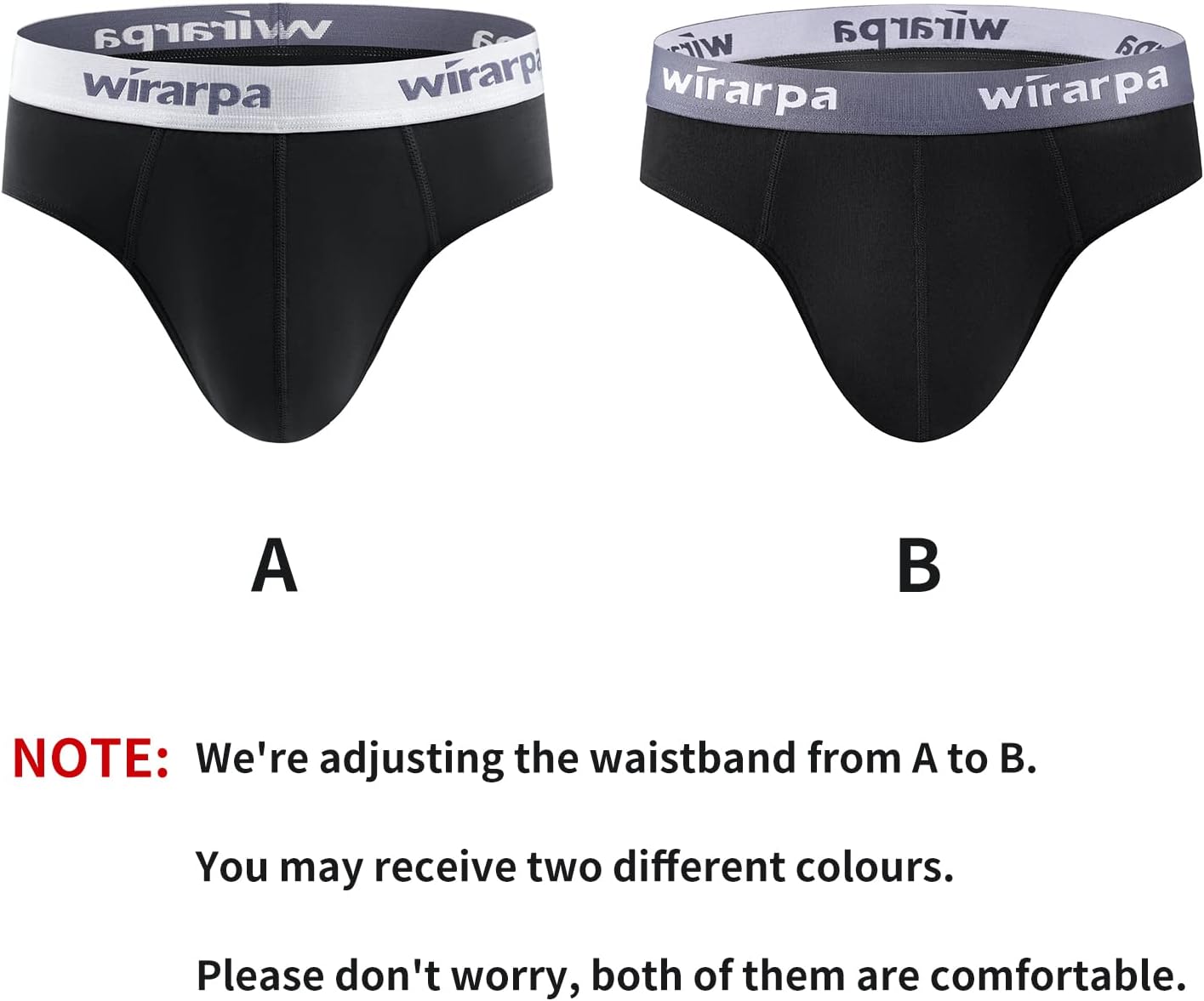 Detalle 2 de wirarpa Men’s Briefs Underpants in Cotton with Soft Wide Waistband (No Fly) – Basic Everyday Comfort