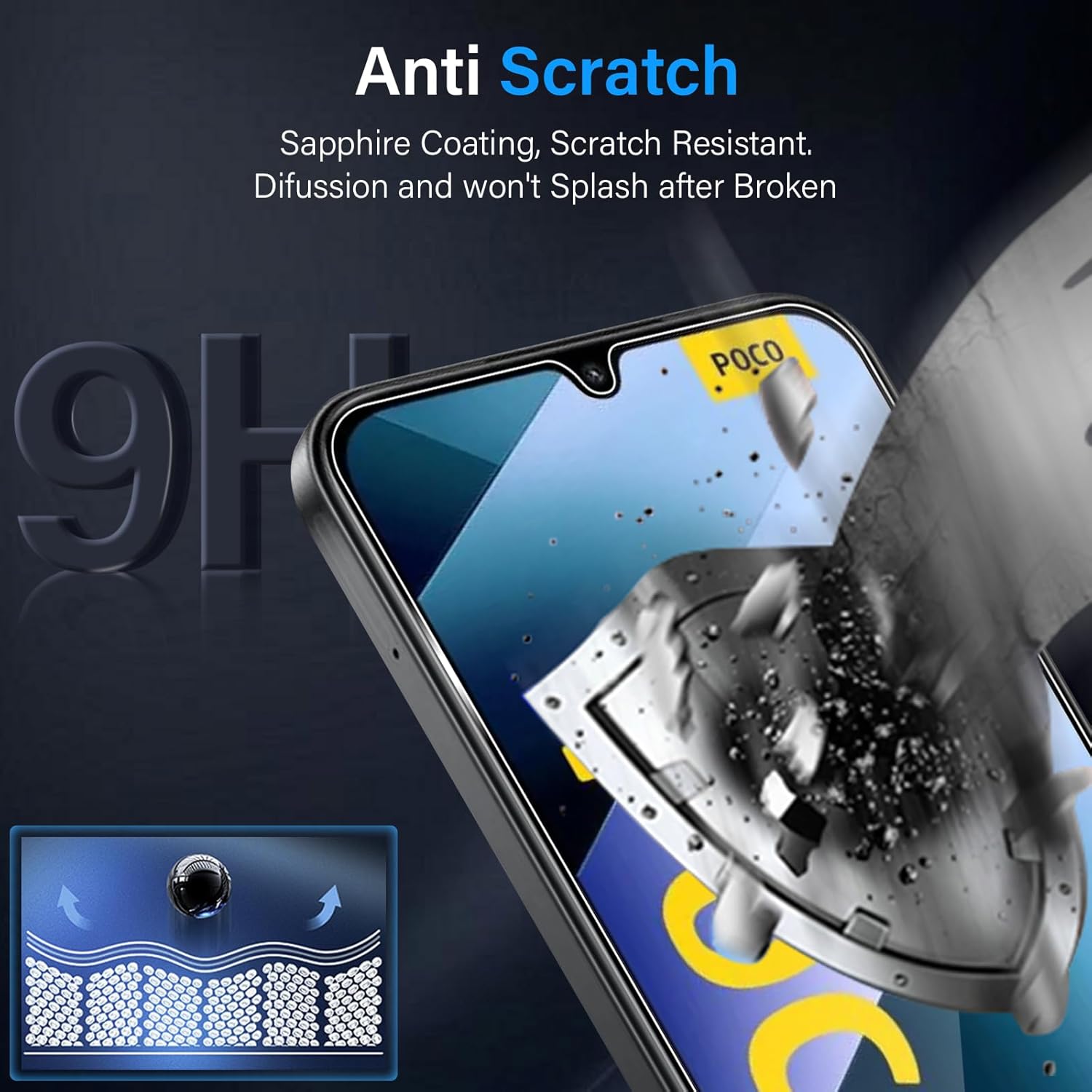 Thumbnail 1 de QULLOO Panzerglas-Set für Xiaomi Poco C85 – 2× Panzerfolie + 2× Kameraschutzfolie inkl. Installationswerkzeugen
