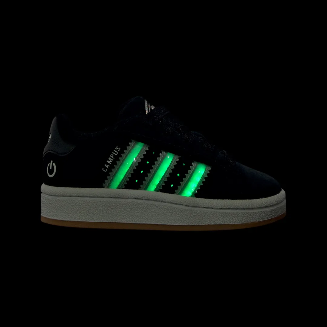 Detalle de Adidas Campus 00s Led Lights Comfort Closure Elastic Lace (Bebés) – Zapatilla negra con cierre elástico