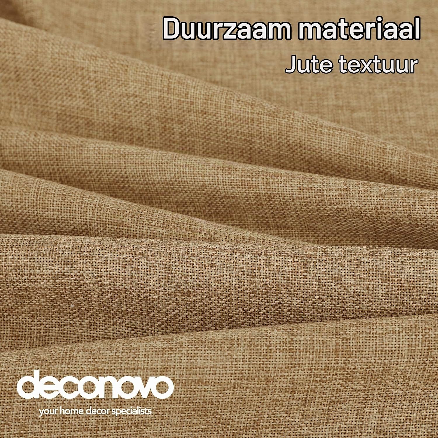 Detalle 1 de Deconovo NF2108FM-2 tafelkleed linnenlook, waterafstotend, 150 x 240 cm