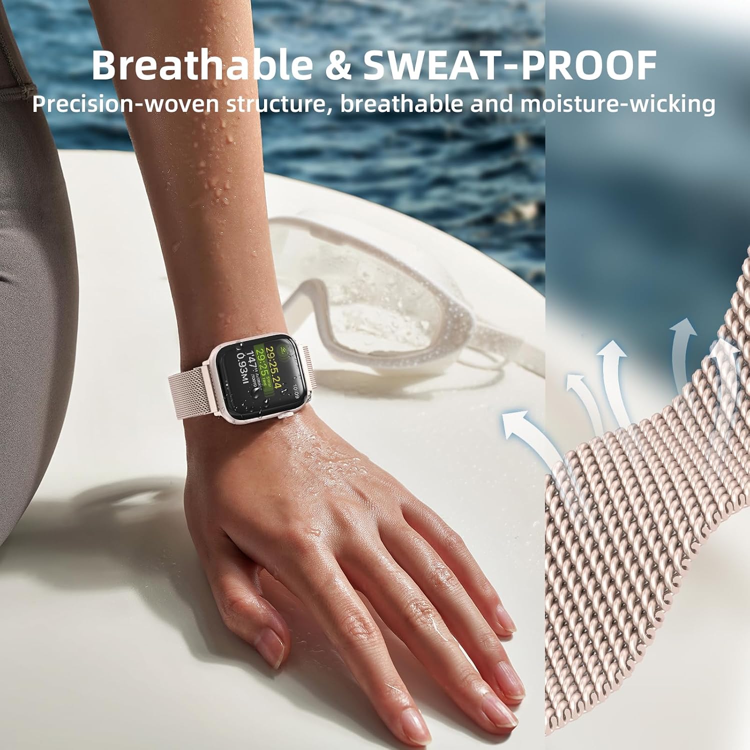 Detalle 2 de Original Stainless Steel Mesh Loop 42mm Magnetic