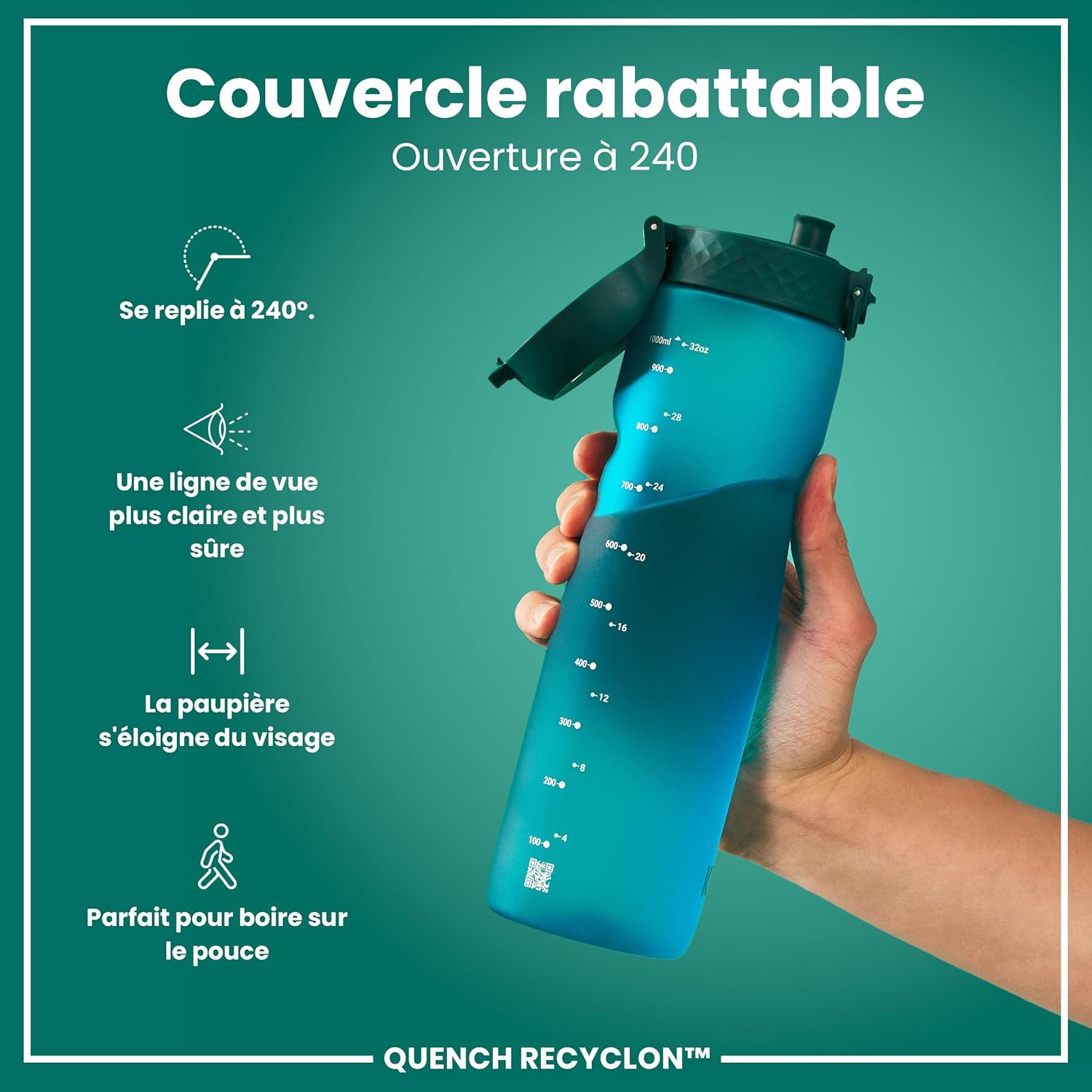 Detalle 2 de Ion8 Gourde 1 L anti‑fuite